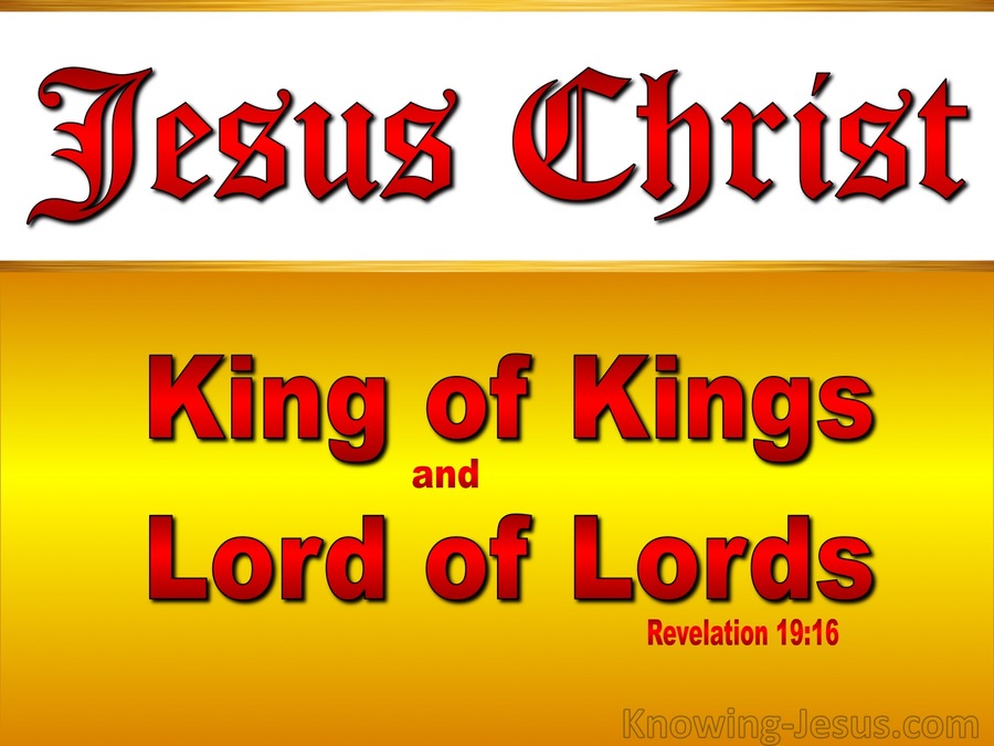 Revelation 19-16 King of Kings And Lord Of Lords red